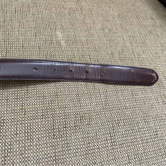Coach Brown Barnished Cowhide Leather Belt waist 35.5”-39.5” - Picture 4 of 6